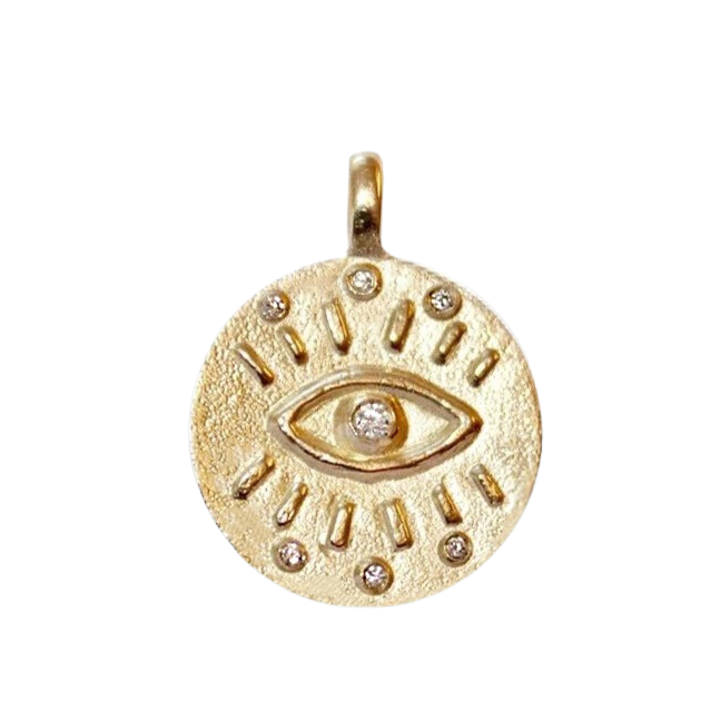 Maka Coin Necklace with 7 Diamonds