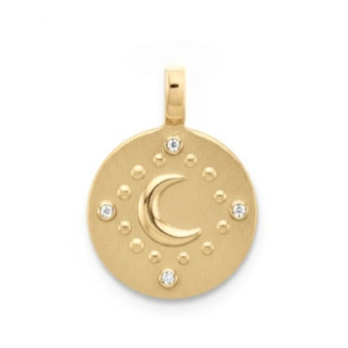Ay Coin Necklace With Diamonds