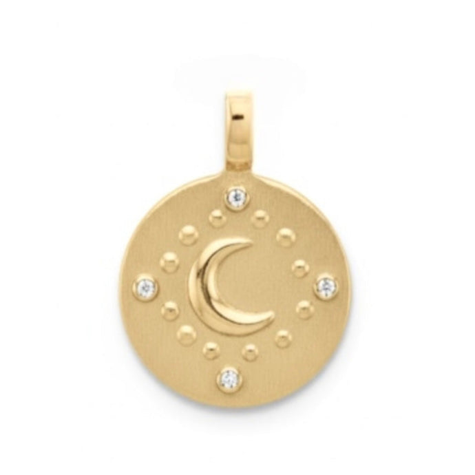 Ay Coin Necklace With Diamonds