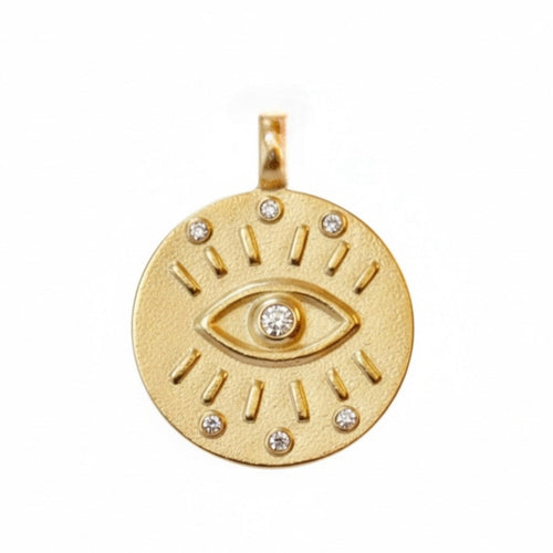 Maka Coin Necklace with 7 Diamonds