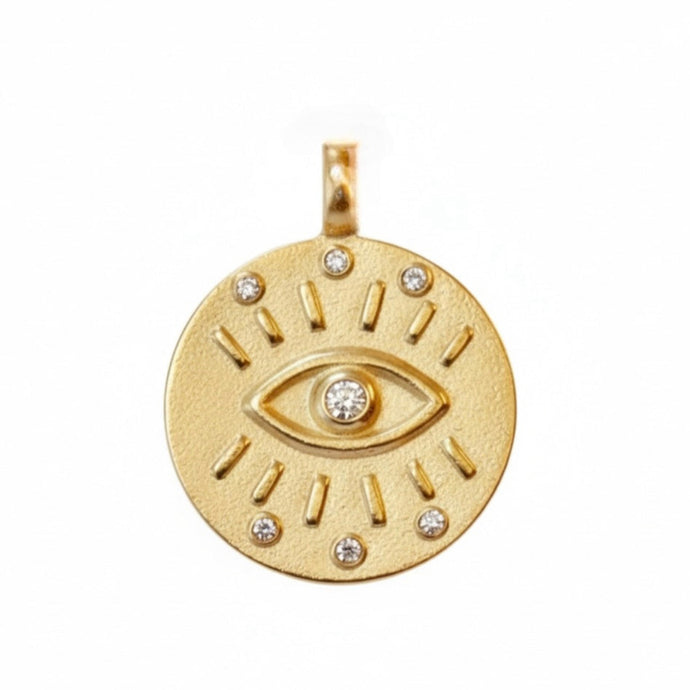 Maka Coin Necklace with 7 Diamonds