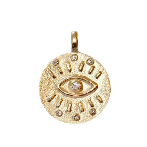 Maka Coin Necklace with 7 Diamonds